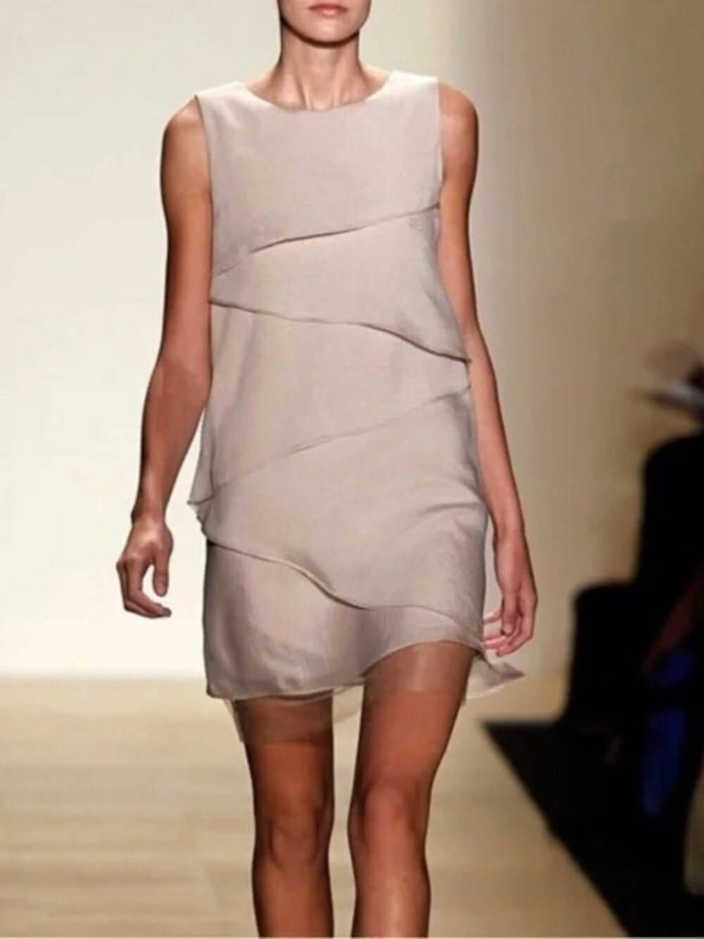 NWT BCBGMaxAzria Runway Celine Silk Dress Cascading